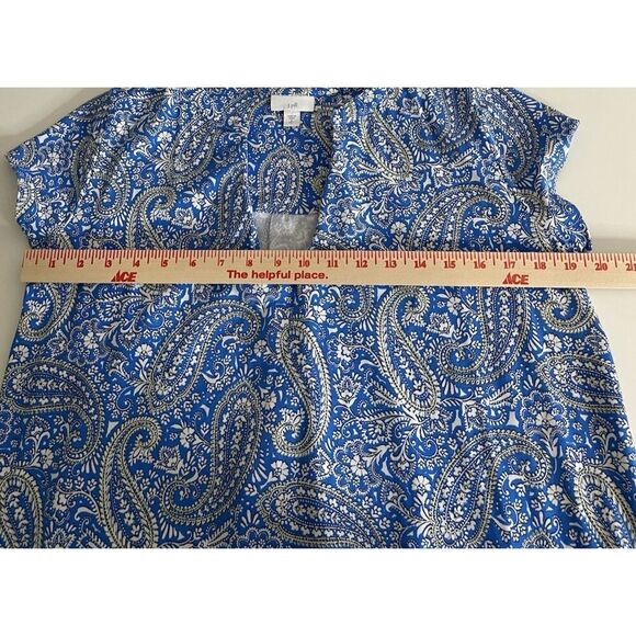 J. Jill Size S Tall A-Line T-Shirt Dress Pockets ST Short Sleeve Summer Cotton - Picture 7 of 11